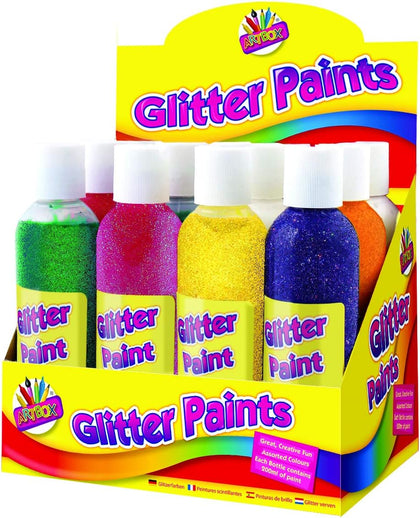 Pack of 12 200ml Glitter Paints