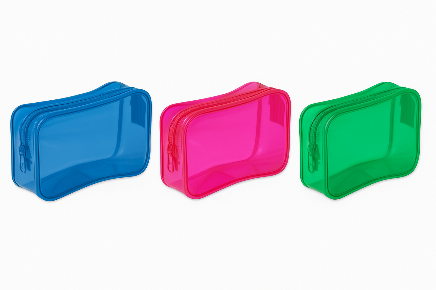 Single Coloured Plastic Transparent Pencil Case