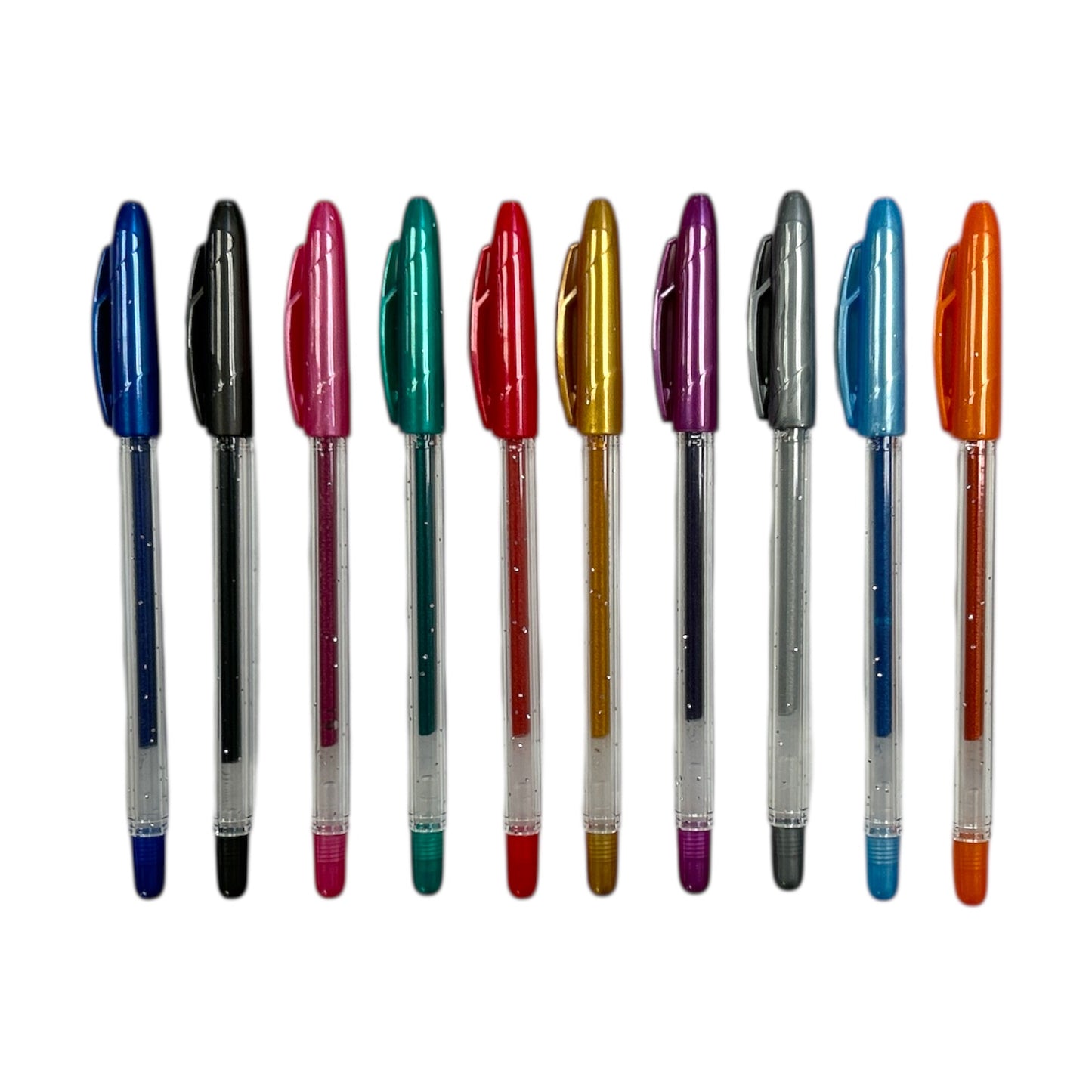 Pack of 10 Shine Assorted Colours Glitter Gel Pens