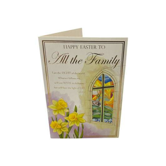 To All The Family Bright Light Of The World Design Easter Card