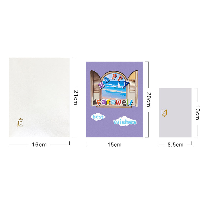 A Vibrant Goodbye & Good Luck 3D Pop Up Happy Farewell Card