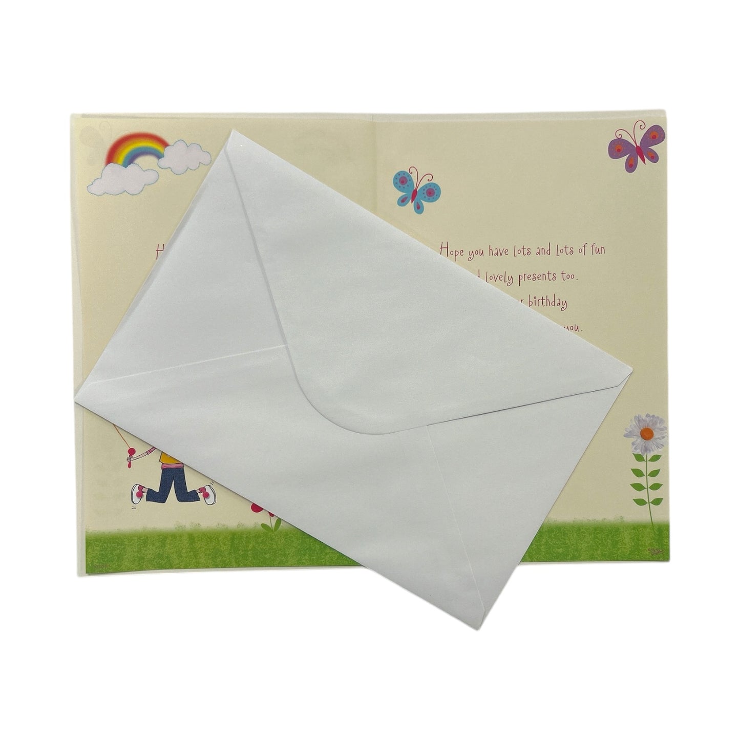 Age 06 Girl Skipping Juvenile Birthday Card With Badge