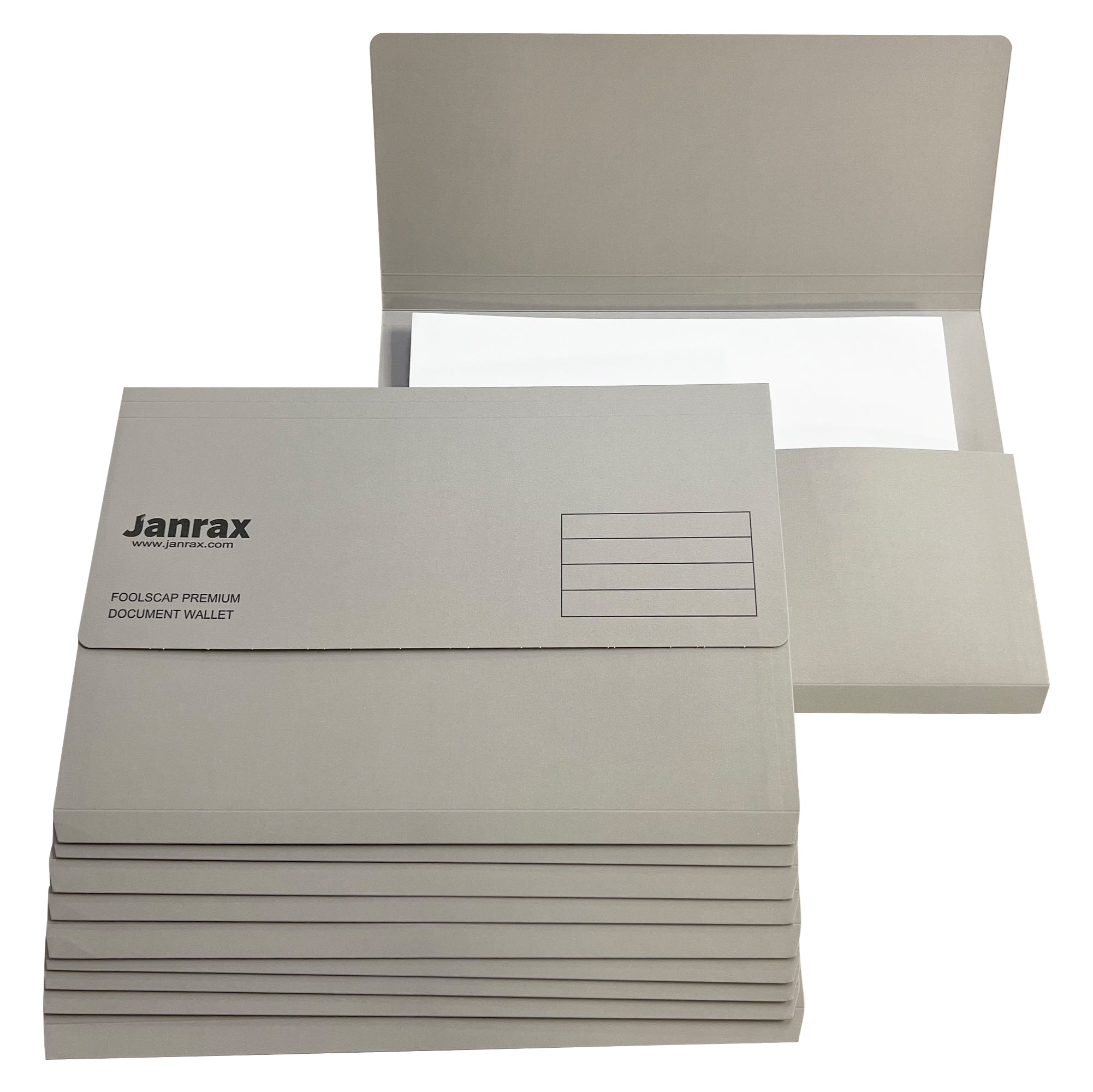 Gray Documents Pack of 10 Grey Card Premium Foolscap Document Wallets– Choice Wholesale