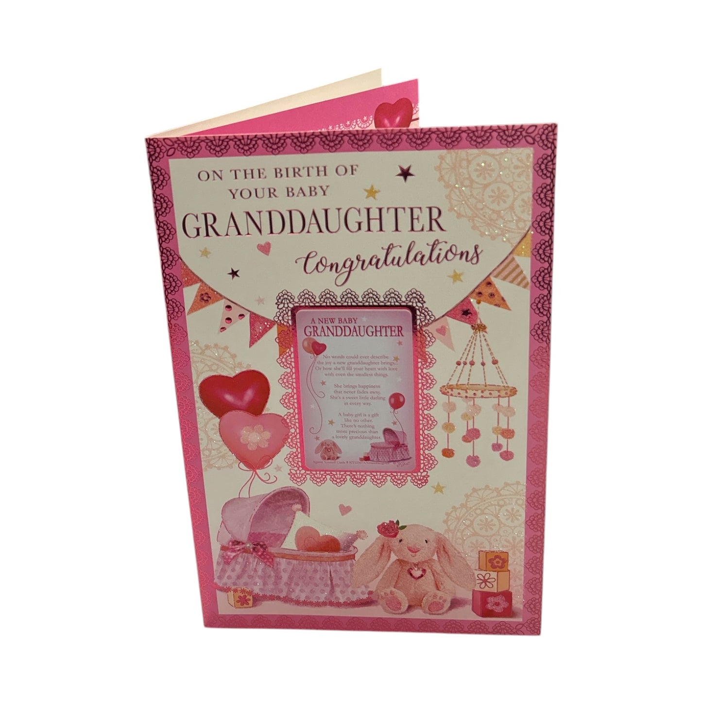 Congratulations On Birth Of Granddaughter Keepsake Treasures Greeting Card