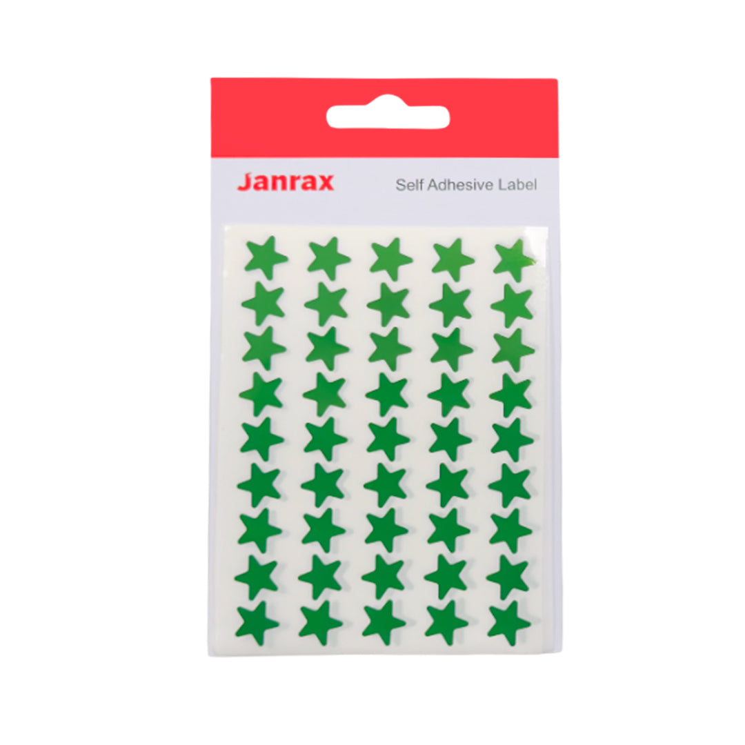 Pack of 135 Green Shiny 15mm Self-Adhesive Stars