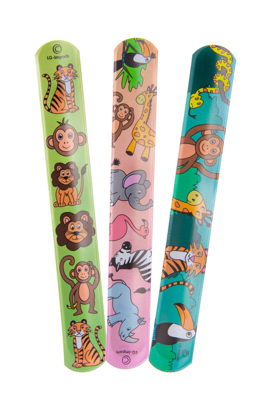 Pack of 36 Wild Animal Snap Bracelets