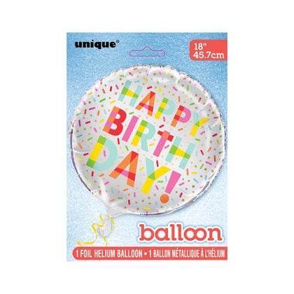 Donut Party Round Foil Balloon 18