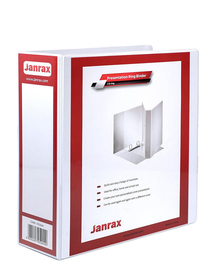 A4 White 4” (101mm) Presentation 2D Ring Binder with Fully Customisable Covers
