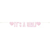 Pink "It's a Girl" Letter Banner