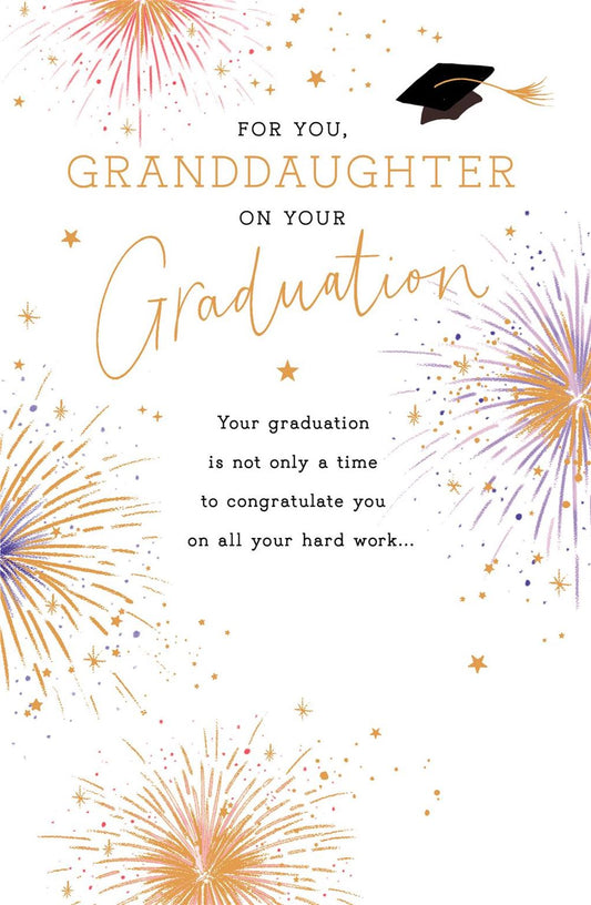 Sparkle Design Granddaughter Graduation Card