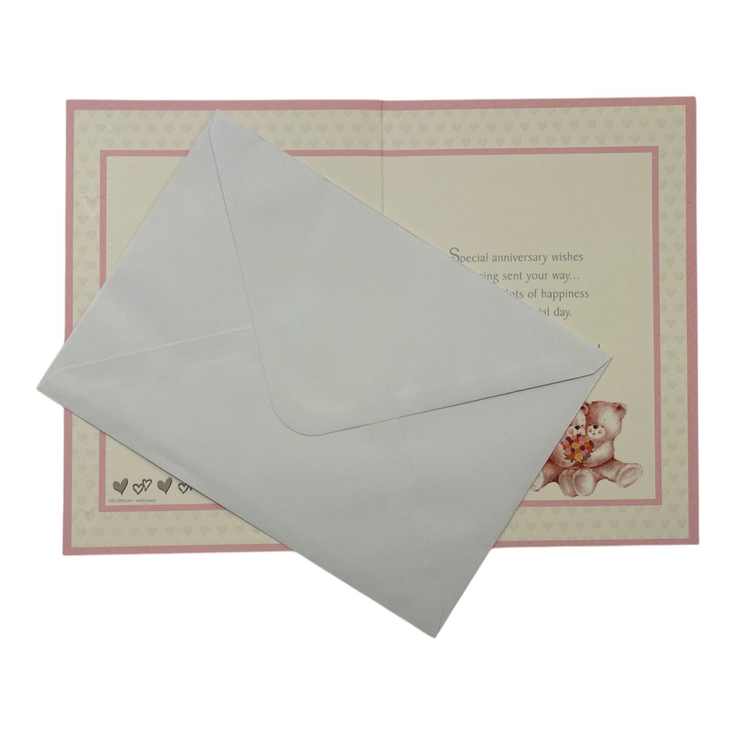 Brother and Sister-in-law Cute Teddies In Purple Heart Anniversary Card