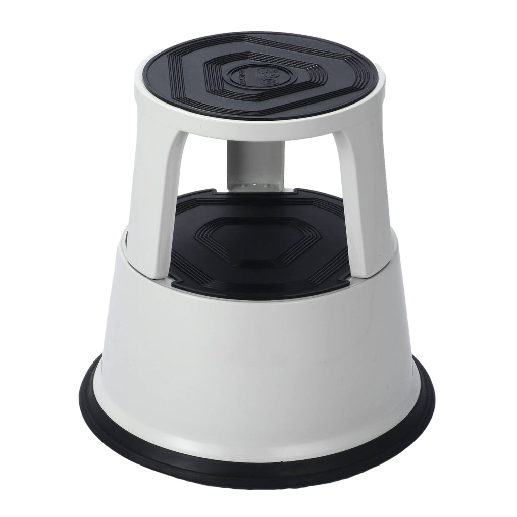 Light Grey Metal Rolling Kick Step Stool with 150kg Capacity– Choice ...