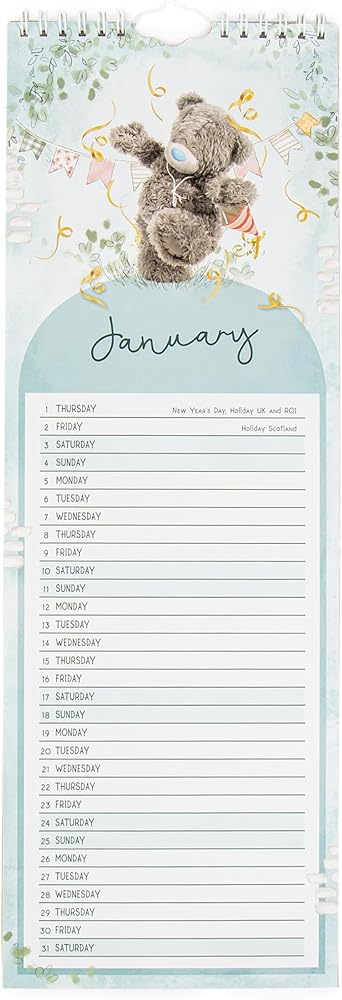Me to You Tatty Teddy 2026 Multibrand Slim Calendar