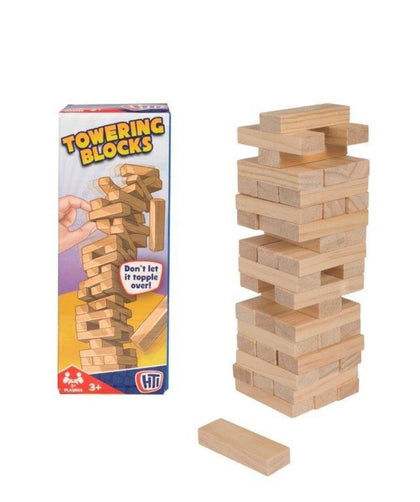 Towering Wooden Blocks Game