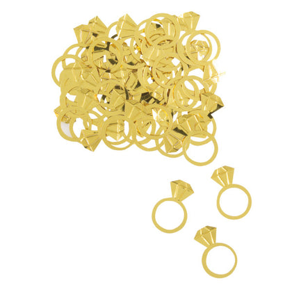 Large Gold Diamond Ring Foil Confetti 5oz