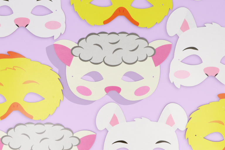 Pack of 12 Easter Paper Masks