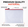 Pack of 12 DL Grey PVC Mesh Zip Bags