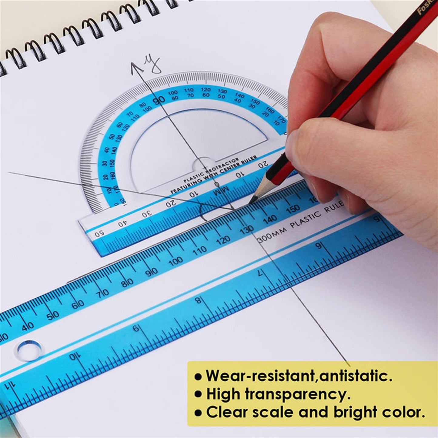 Pack of 4 Pieces Math Geometry Set