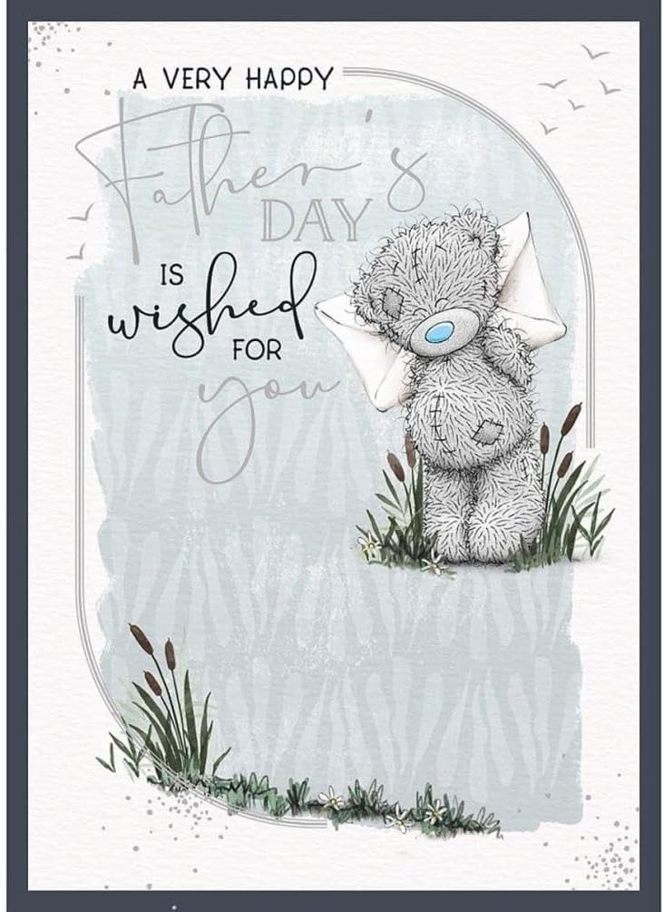Bear With Envelope In Grass Father's Day Card