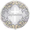 Fancy Gold Cross Confirmation Round Foil Balloon 18"