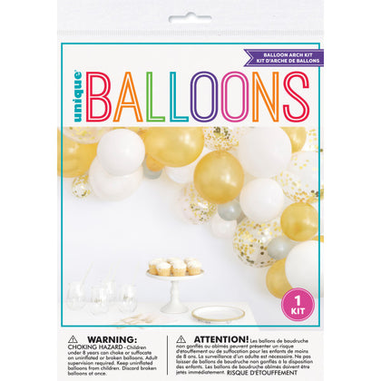 Assorted Solid and Foil Confetti Latex Balloon Arch Kit