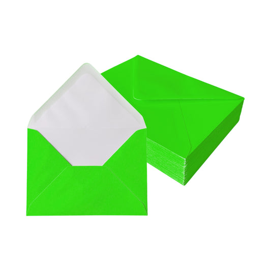 Pack of 50 Vivid Green 114x162mm Gummed Envelopes