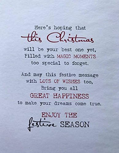 All of You 6 Christmas Card Lovely Verse and Quality 