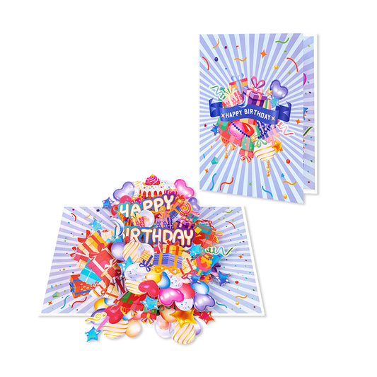 Balloons & Bliss 3D Pop Up Birthday Card
