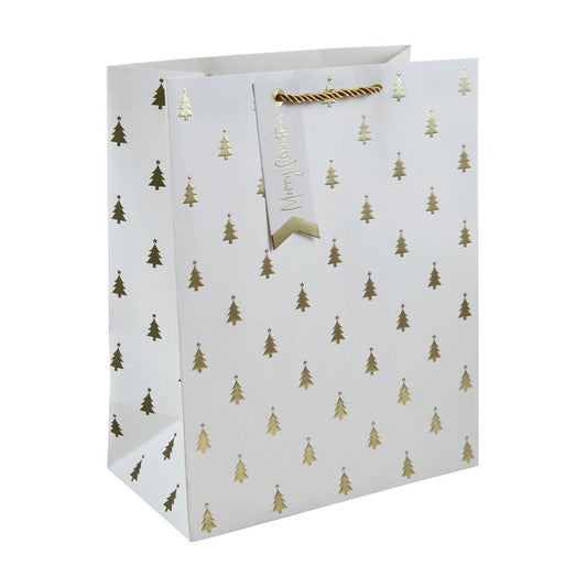 Gold Embossed Christmas Tree Large Gift Bag