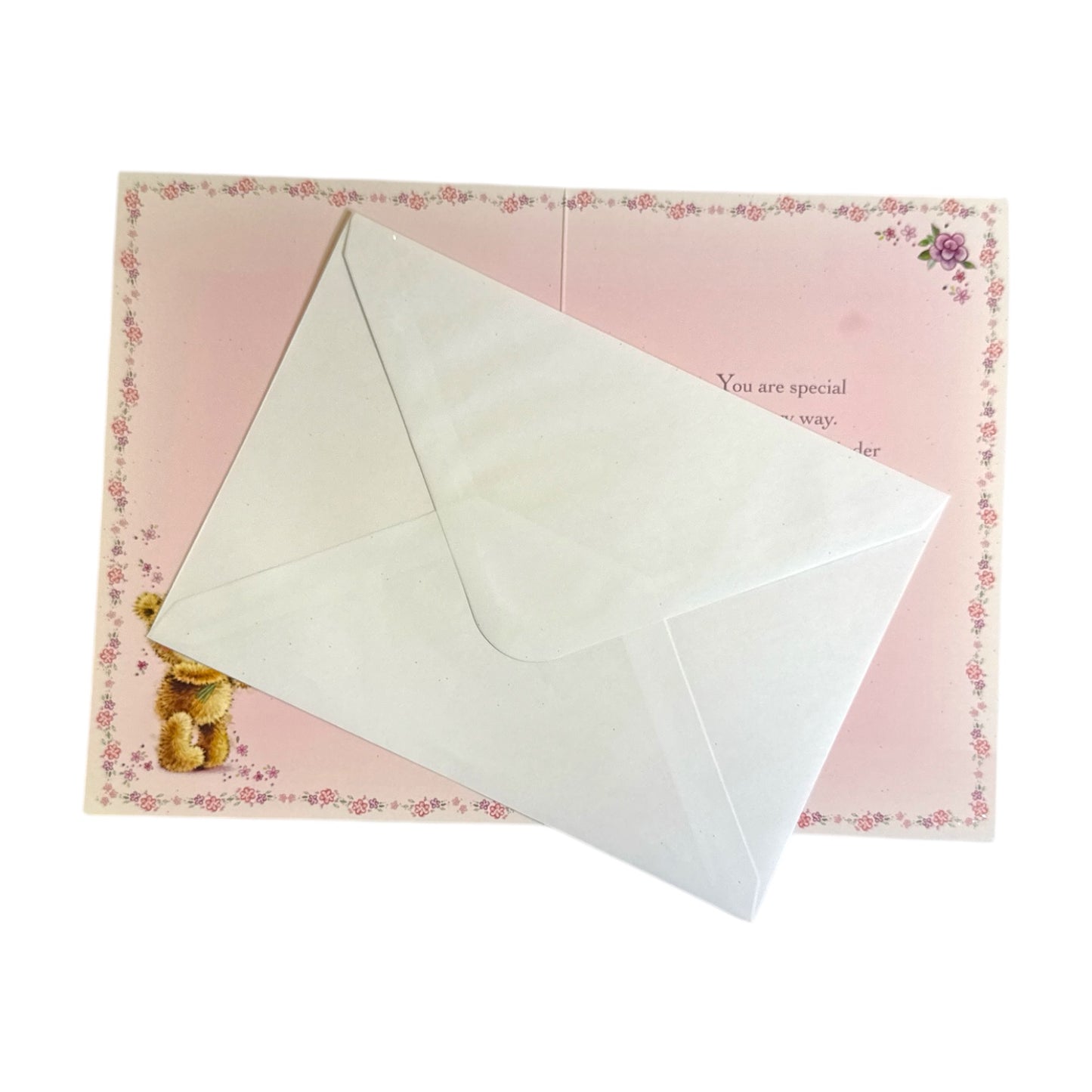 To A Special Mum Teddy Holding Bouquet Design Mother's Day Card