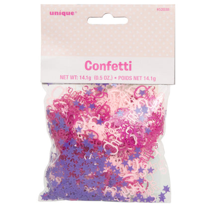 5oz Pink Bunting Christening Foil Confetti