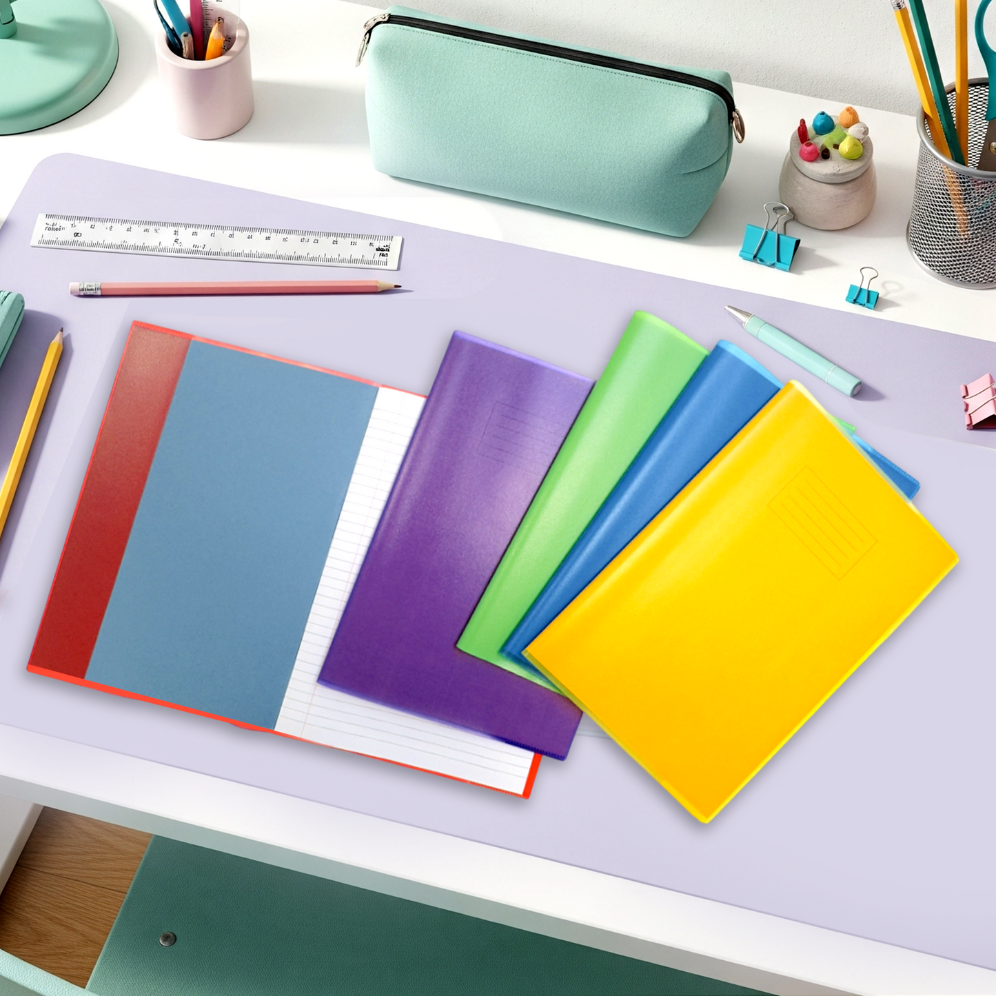 Pack of 10 A4 Frosted Green Exercise Book Covers