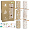 Pack of 8 12" Cream & Gold Christmas Crackers
