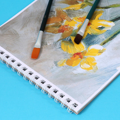 A4 12 Sheets Side Spiral Open Oil Painting Pad