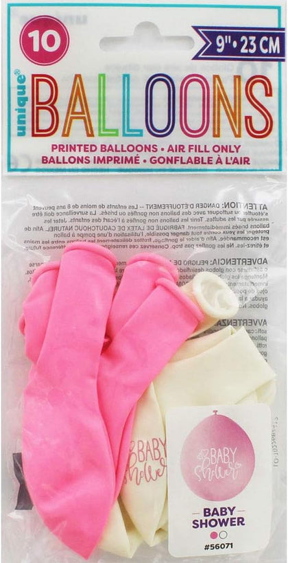 Pack of 10 Pink Baby Shower 9