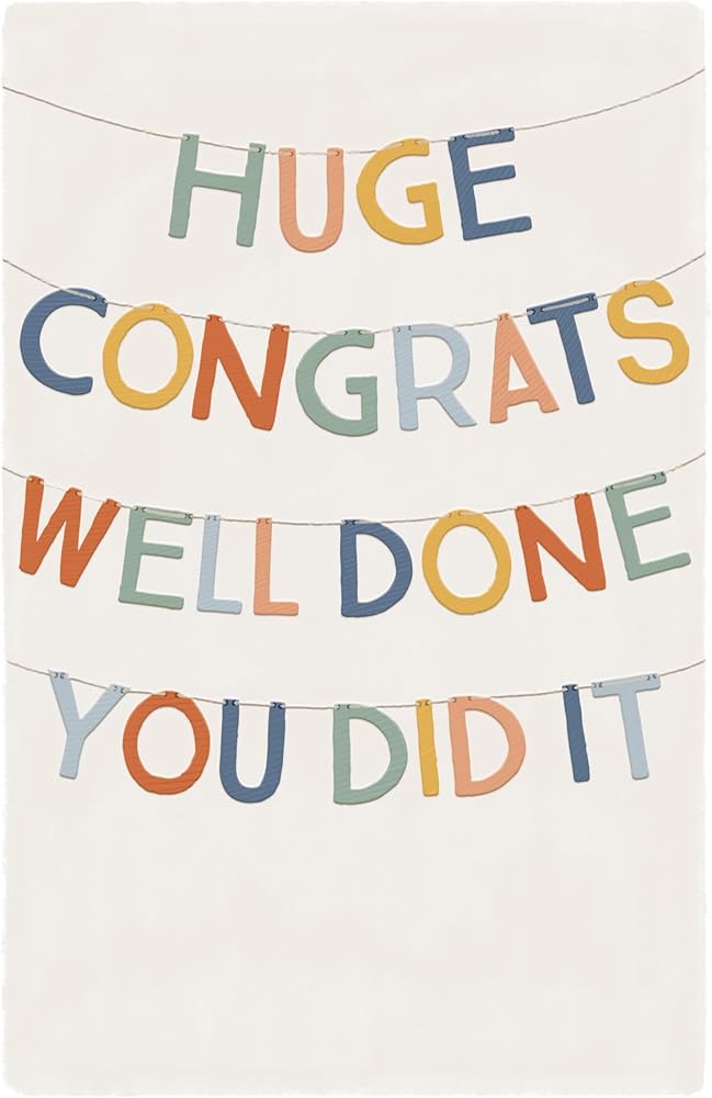 Bunting Lettering Design Congratulations Card