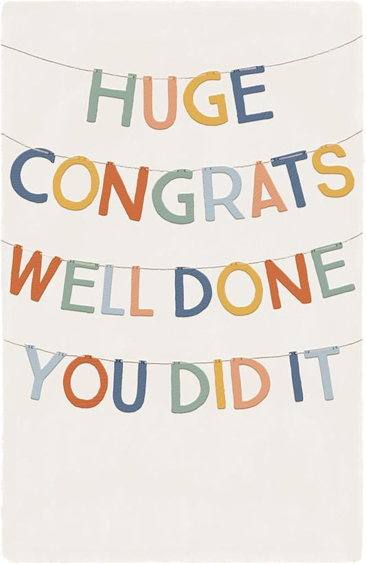 Bunting Lettering Design Congratulations Card