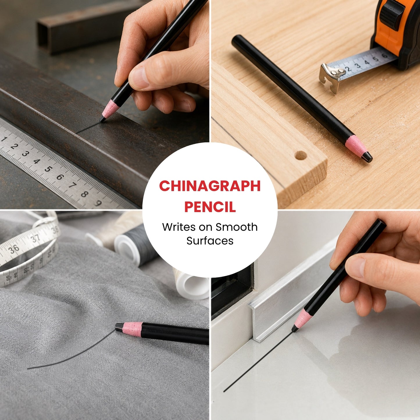 Pack of 12 White Chinagraph Pencils