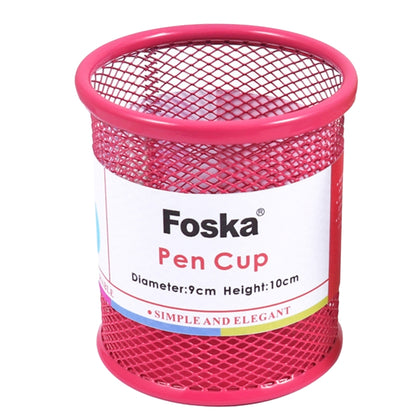 Pink Wire Mesh Metal Pen Cup