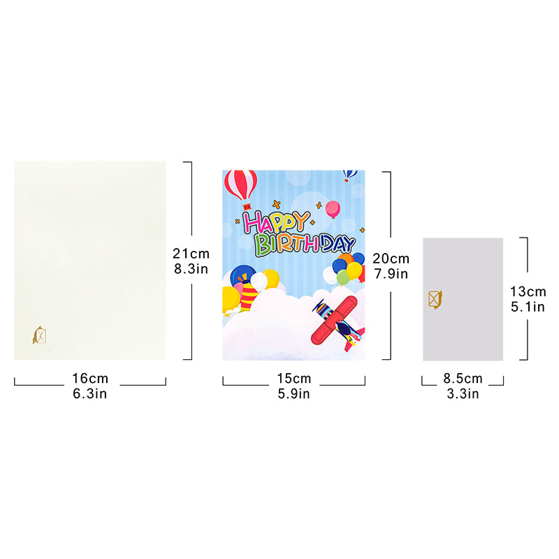 Wings of Joy 3D Airplane Pop Up Kids Birthday Card