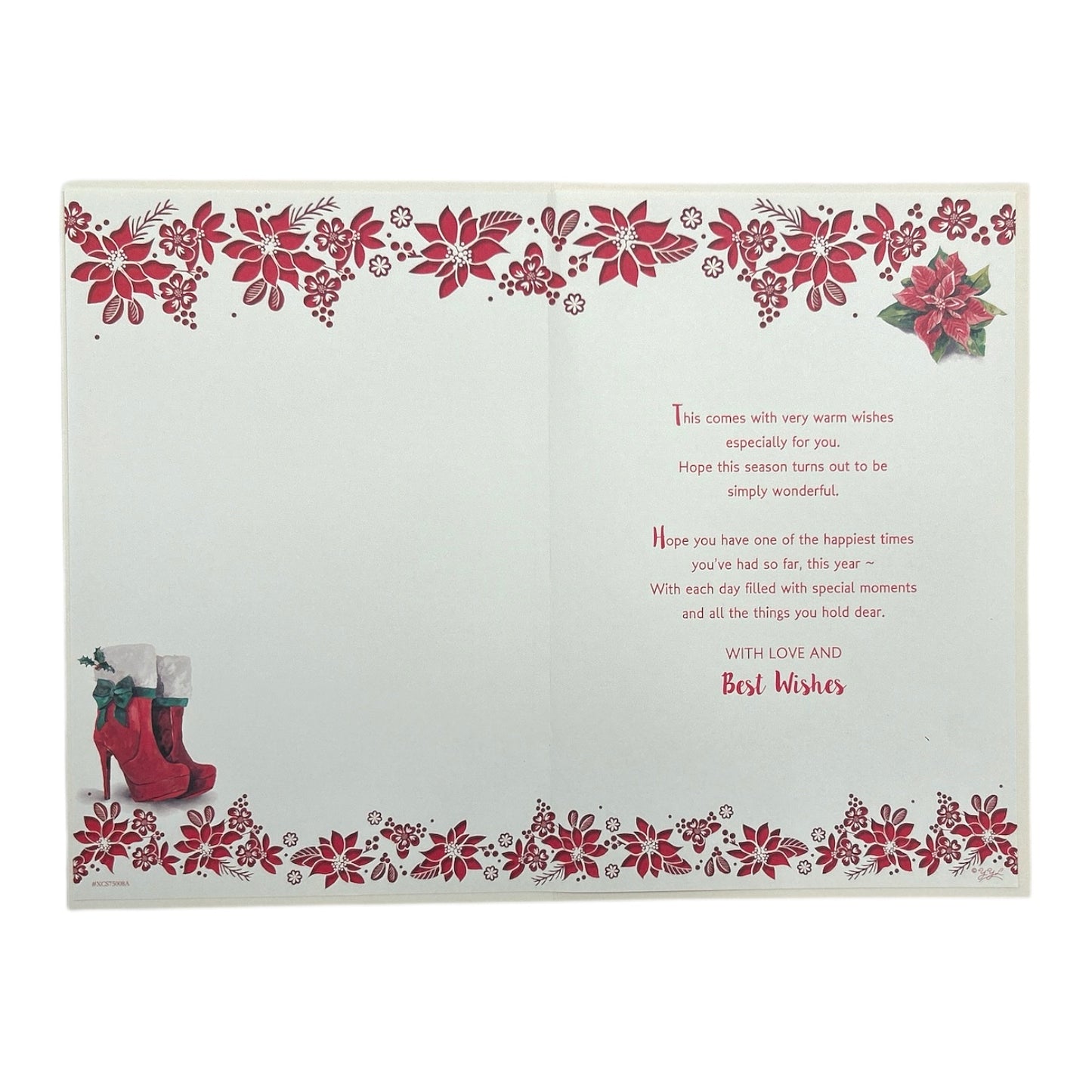 December Birthday Glam & Holiday Wishes Christmas Card