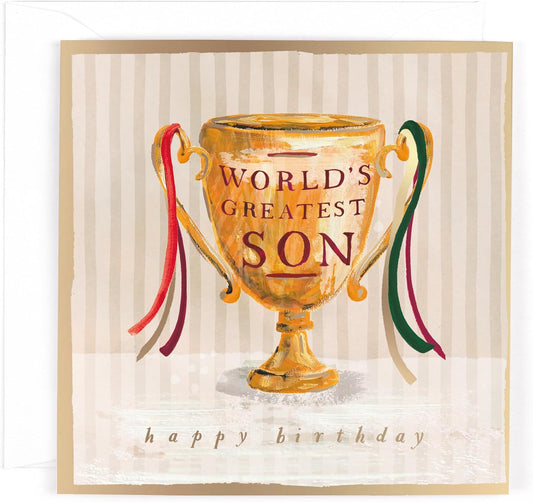 Trophy Design World's Greatest Son Luxury Birthday Card