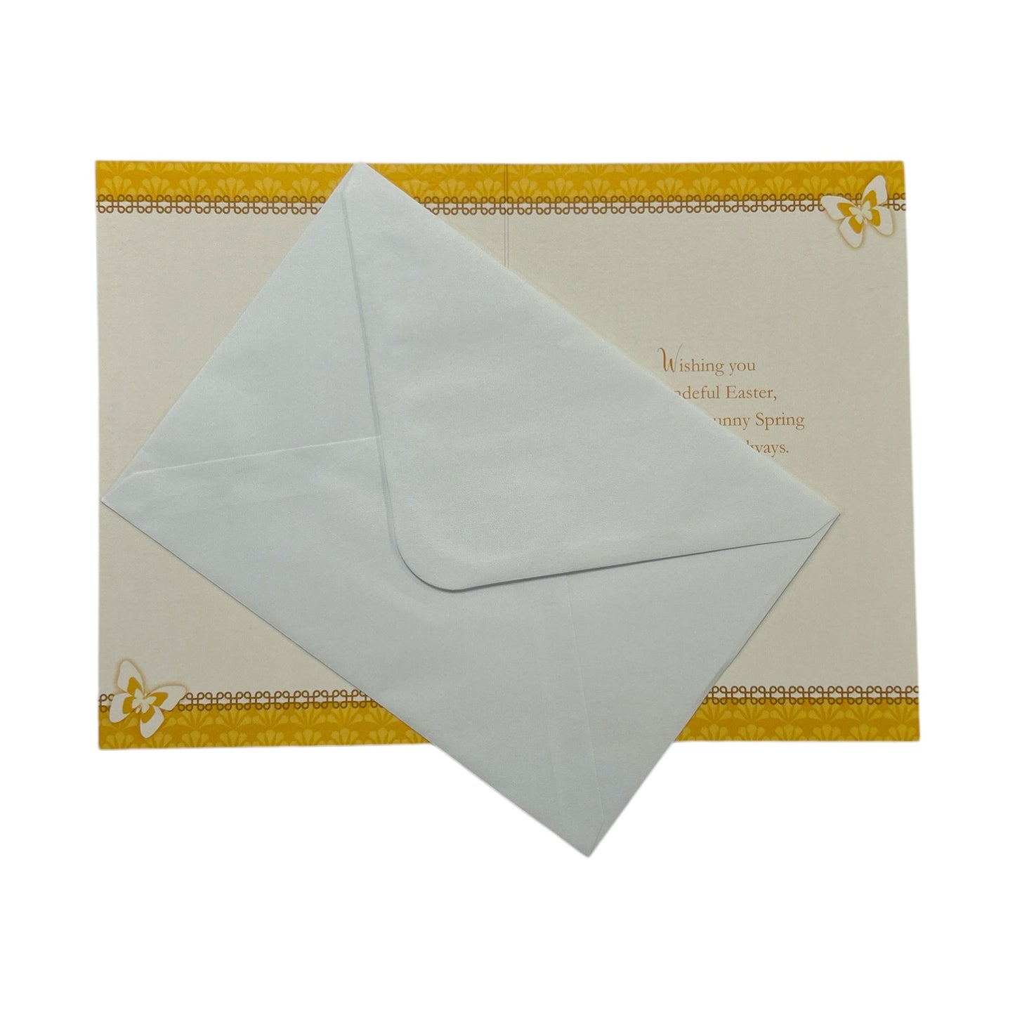 Thinking Of You White Daffodil Flowers Design Easter Card