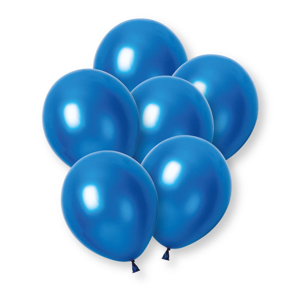 Pack of 8 Blue Pearl Premium 12" Latex Balloons