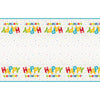 Happy Balloon Birthday Rectangular Plastic Table Cover, 54"x84"