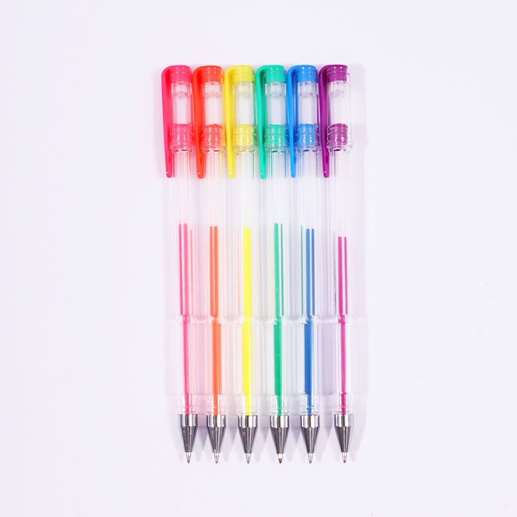 Pack of 6 Vibrant Neon Colours Gel Pens