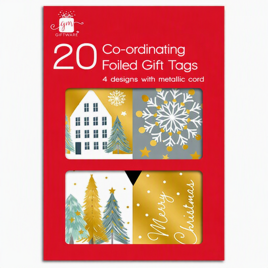 Pack of 20 Winter Wonderland Co-ordindated Christmas Gift Tags