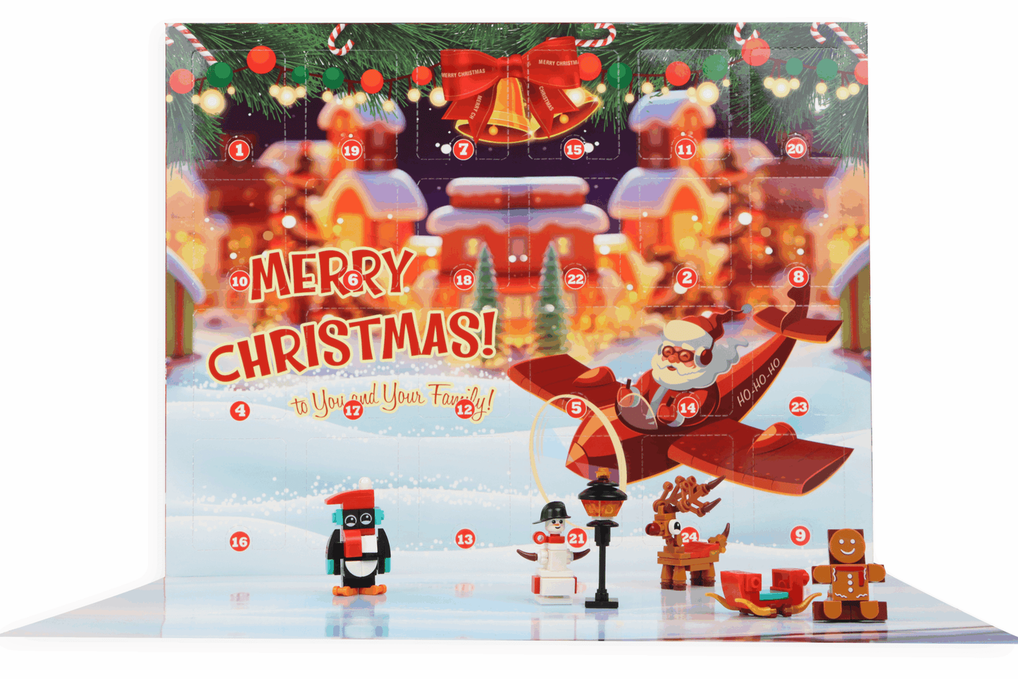 Christmas Building Block Novelty Advent Calendar with 24 Assorted Block Kits