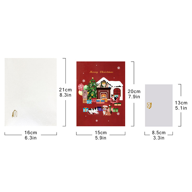 A Warm Xmas Eve Holiday 3D Pop Up Christmas Card