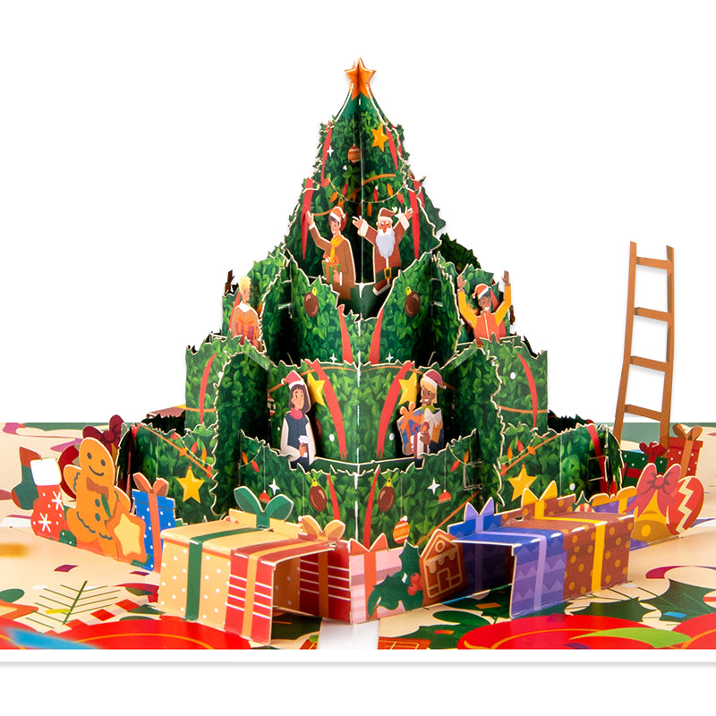 Festive Tree of Joy 3D Pop Up Christmas & New Year Card